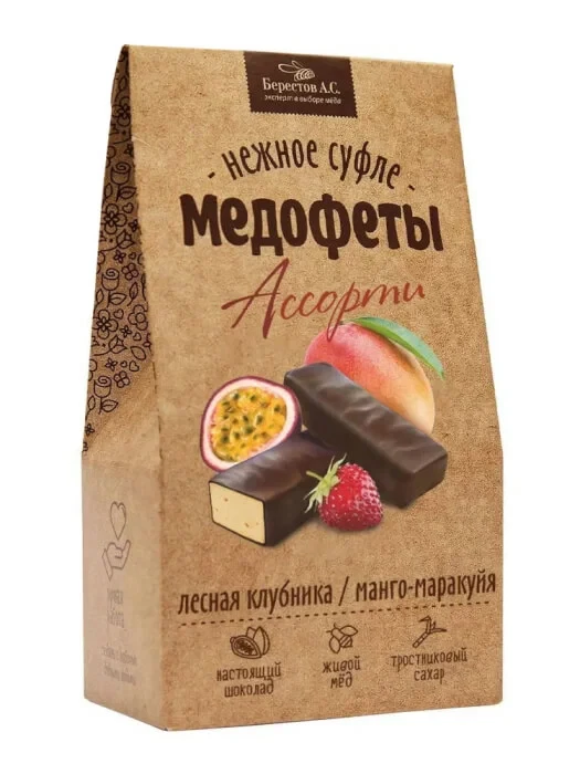  Берестов Медофеты Манго маракуйя и клубникой,150г    в Москве