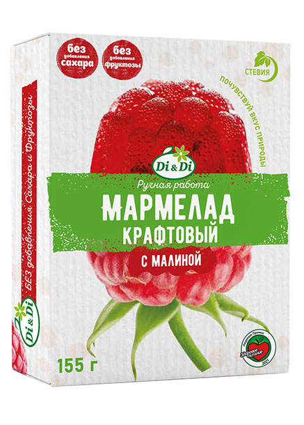  Умные сладости Мармелад с малиной, 155г     в Москве