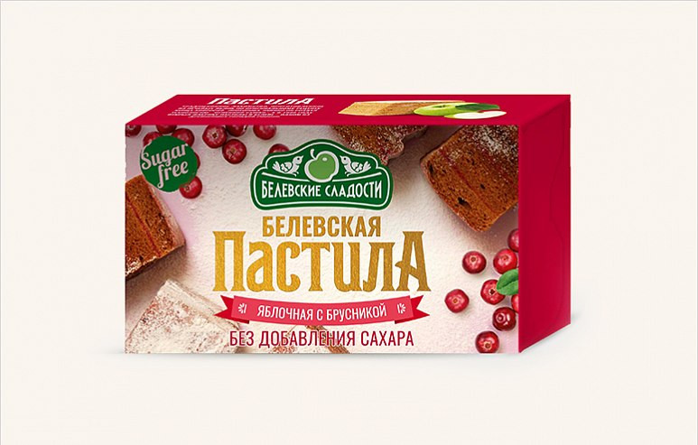  Пастила  200г диетическая с КЛЮКВОЙ, НОВЫЙ ФОРМАТ (4*50г)    в Москве