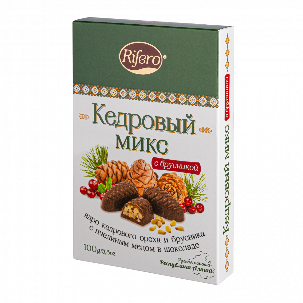  Риф и ко Конфеты "Кедровый микс БРУСНИКА" 100г    в Москве