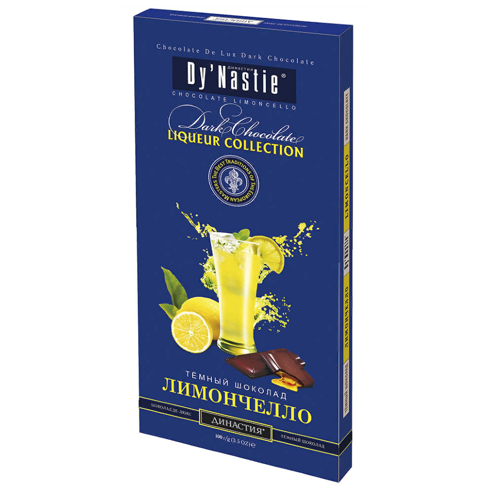  Династия Шоколад "Лимончело", (блок 10шт по 100г)  в Москве
