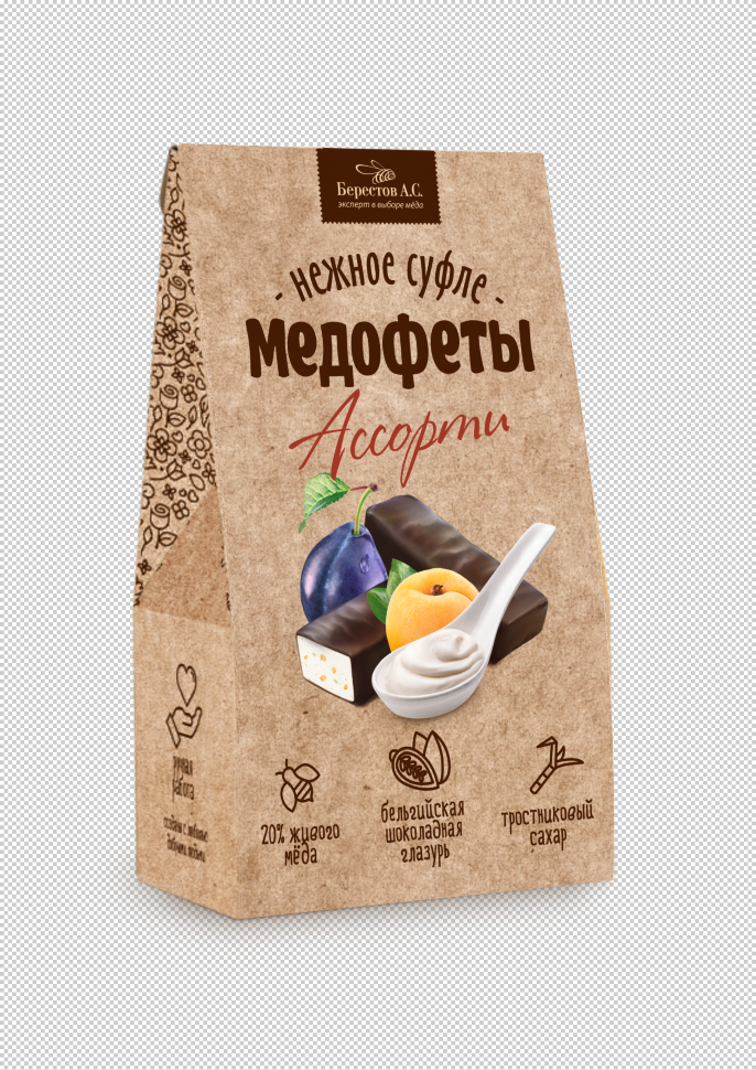 ВЫГОДНАЯ УПАКОВКА!!! Медофеты Ассорти с йогуртом/курагой/черносливом и медом, 350г    в Москве