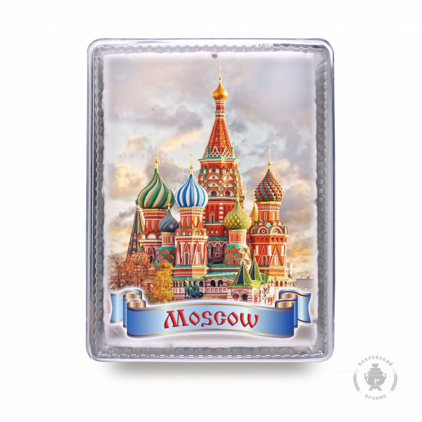 №3 Пряник 600г MOSCOW с фотопечатью (в подарочной пластиковой упаковке)  в Москве