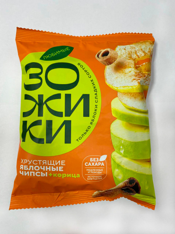 №1 Зожики Яблочные+корица чипсы, 25г  в Москве