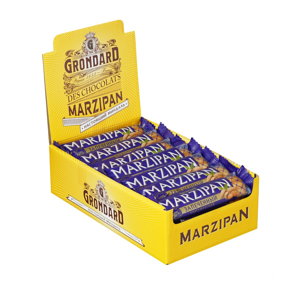  TM Grondard   (11161) Батончики НЕглазированные Марципановые Запечённые, (28шт по 40г)    в Москве