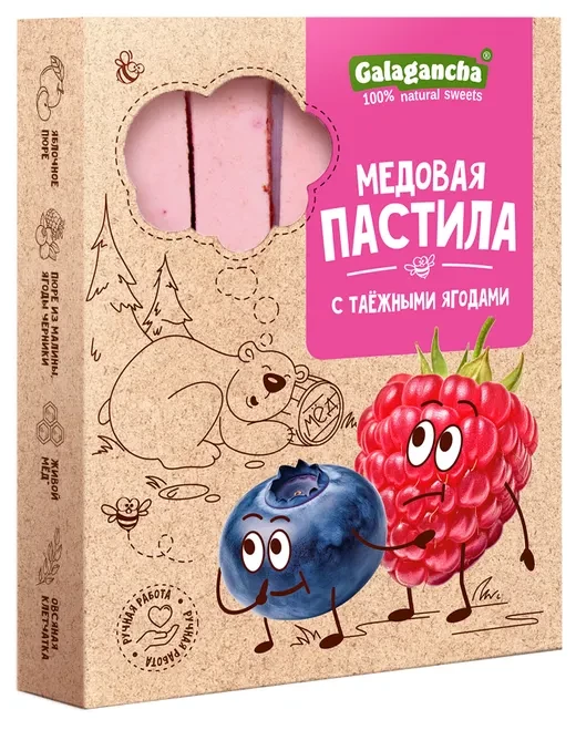 №2 Пастила медовая с таежными ягодами, 190г в Москве