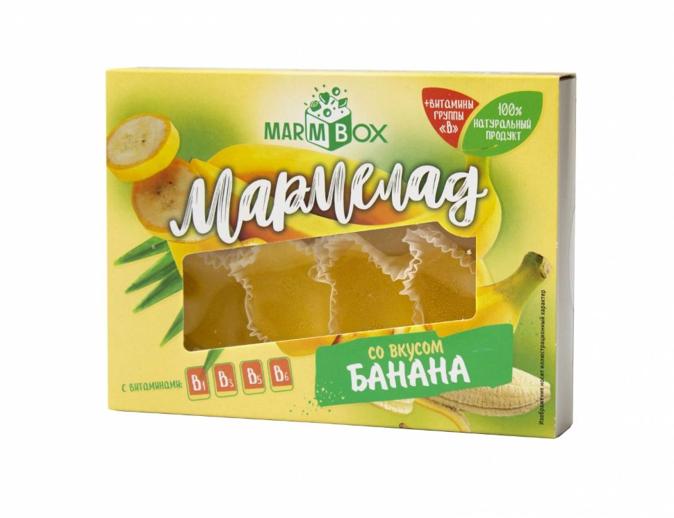 Мармелад желейный Marmbox "Банан" 170г    в Москве